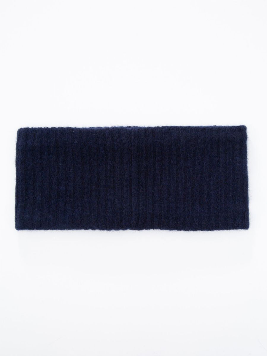 Bilde av WoolLand  Voss Rib Knitted Headband Kids B00 Blue Ink