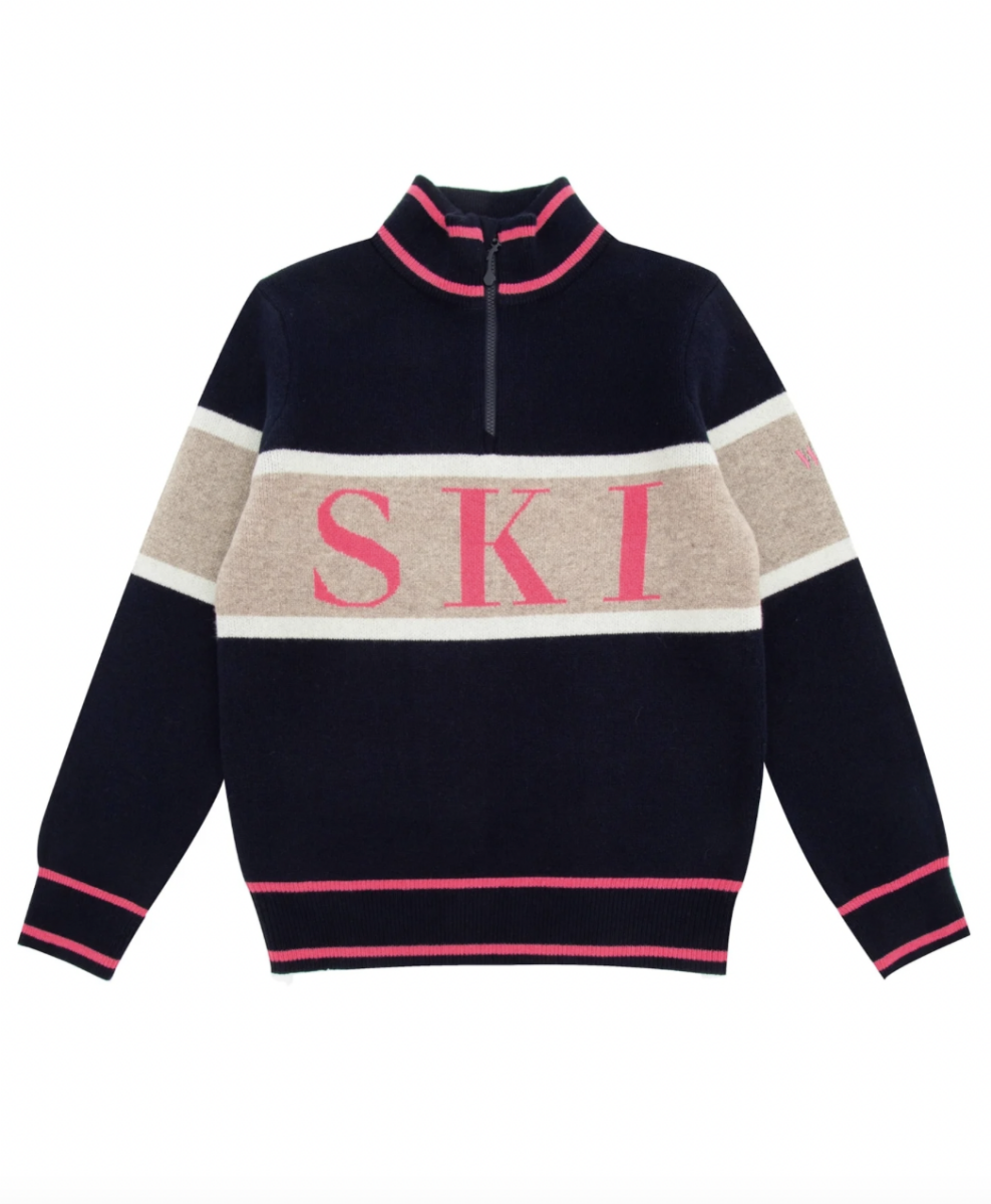 Bilde av WoolLand Hemsedal knitted half zip Girl 