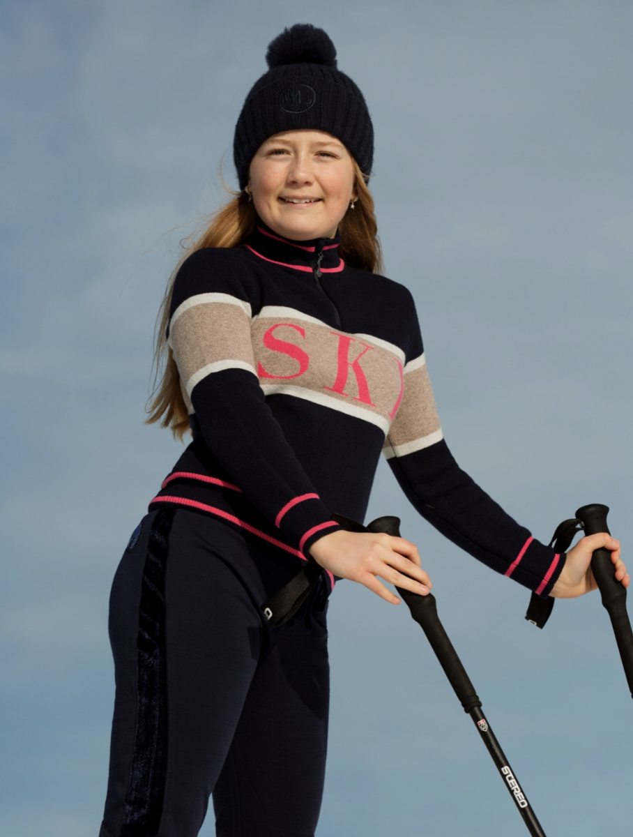 Bilde av WoolLand Hemsedal knitted half zip Girl 