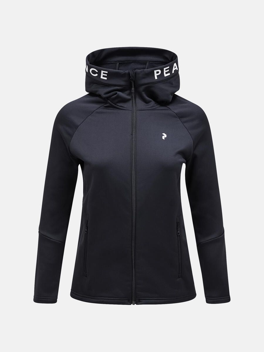 Bilde av Peak Performance  W Rider Zip Hood Black/Black