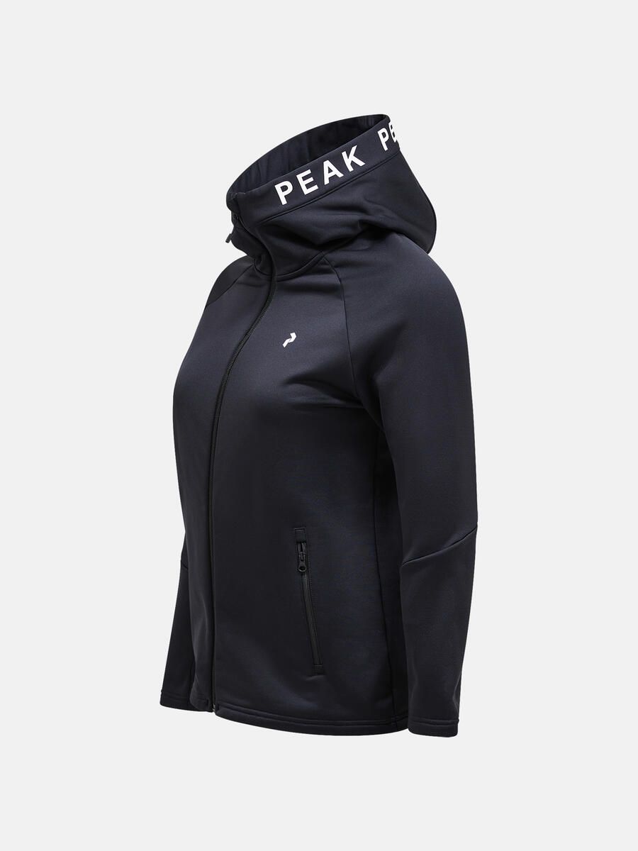 Bilde av Peak Performance  W Rider Zip Hood Black/Black