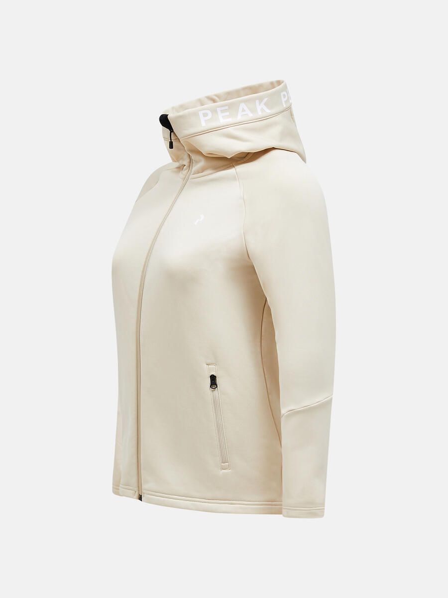 Bilde av Peak Performance  W Rider Zip Hood Sand Fog/Sand Fog