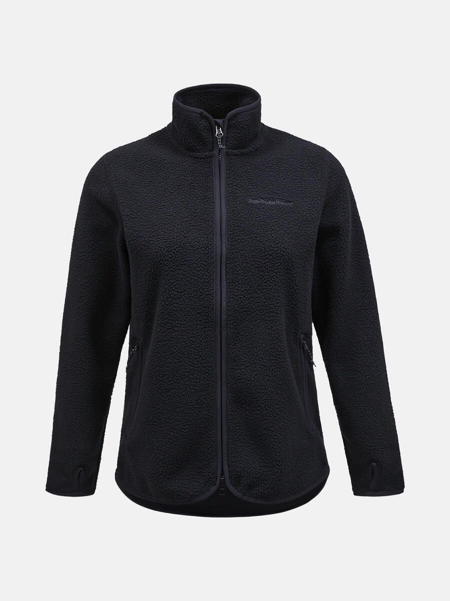 Bilde av Peak Performance  W Pile Zip Jacket Black