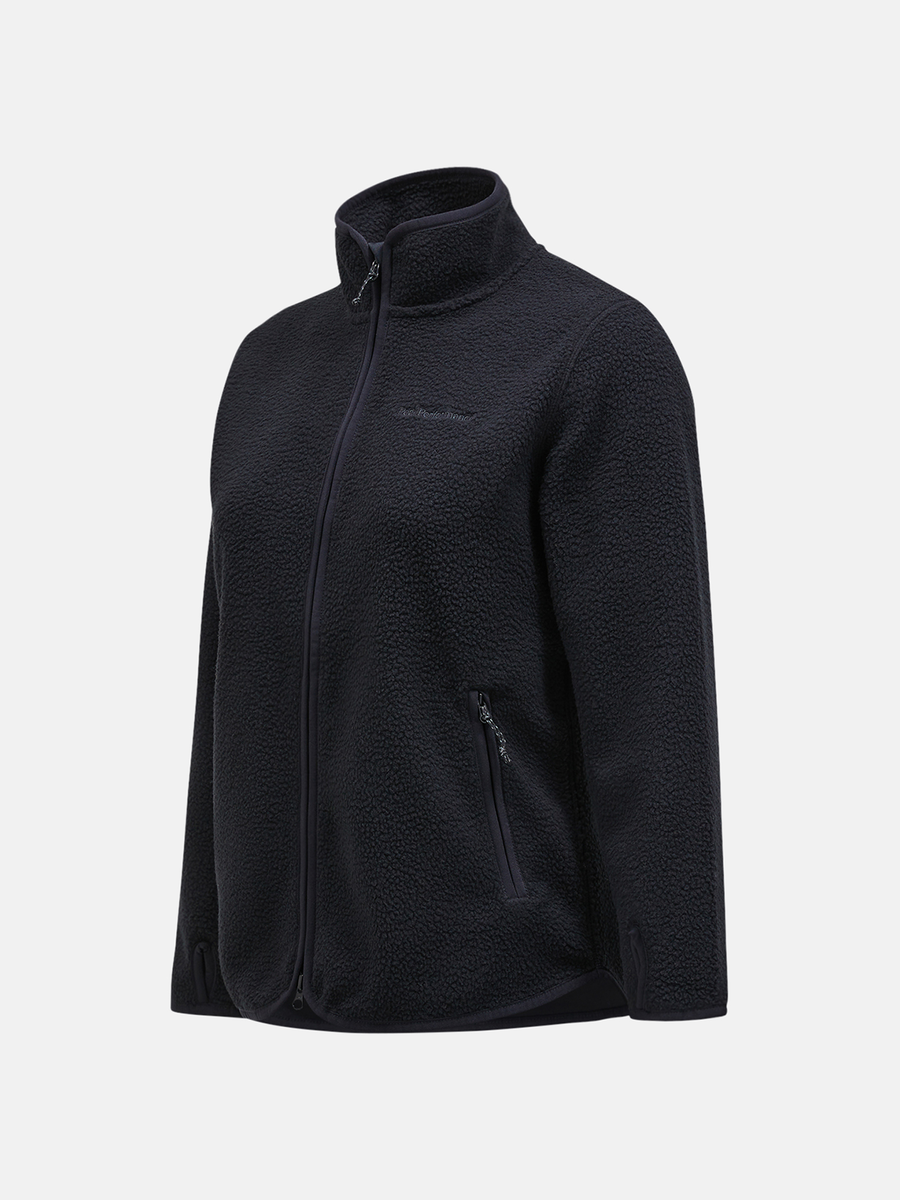 Bilde av Peak Performance  W Pile Zip Jacket Black