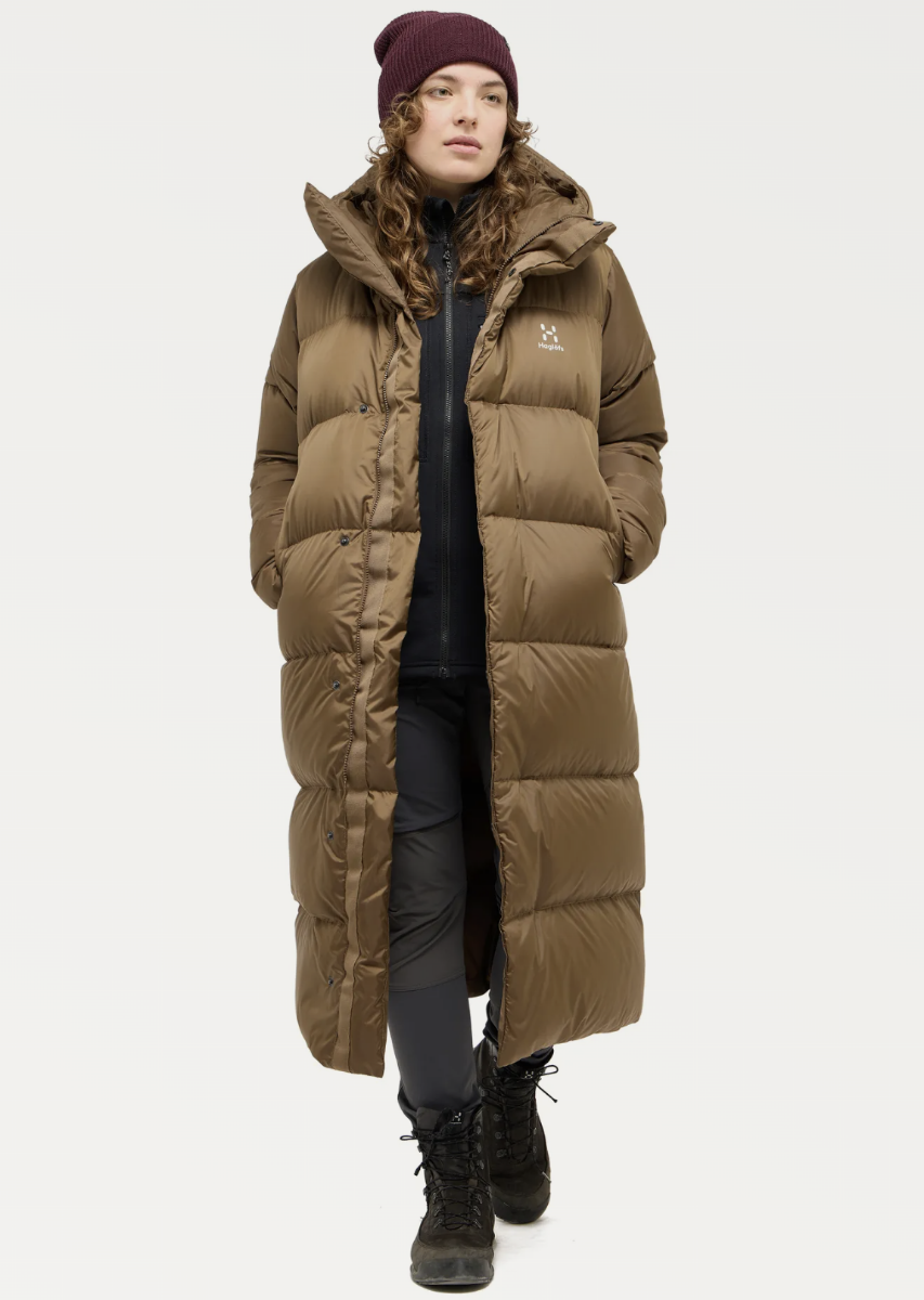 Bilde av Haglöfs  Long Down Parka Women 4LA Teak Brown