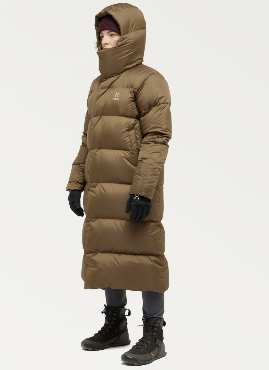 Bilde av Haglöfs  Long Down Parka Women 4LA Teak Brown