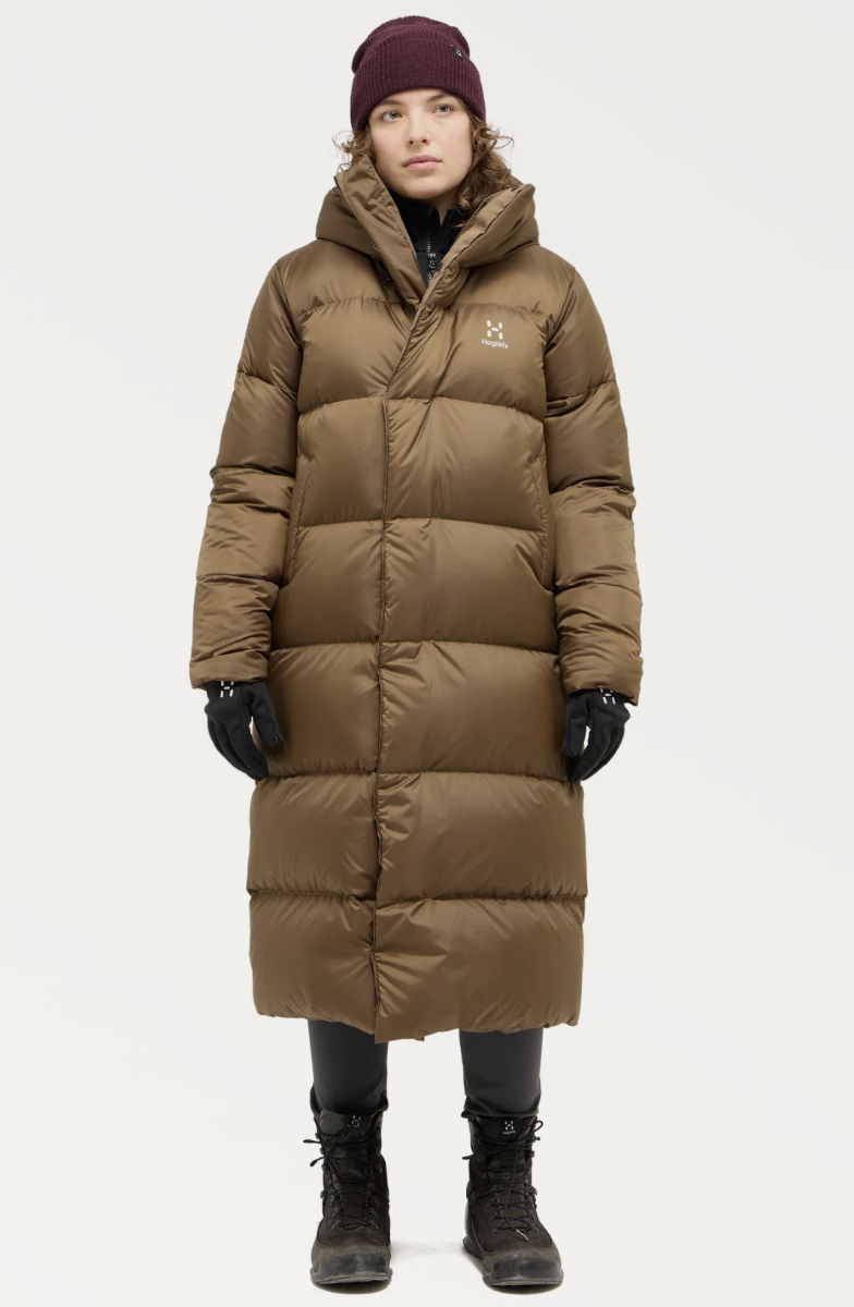 Bilde av Haglöfs  Long Down Parka Women 4LA Teak Brown