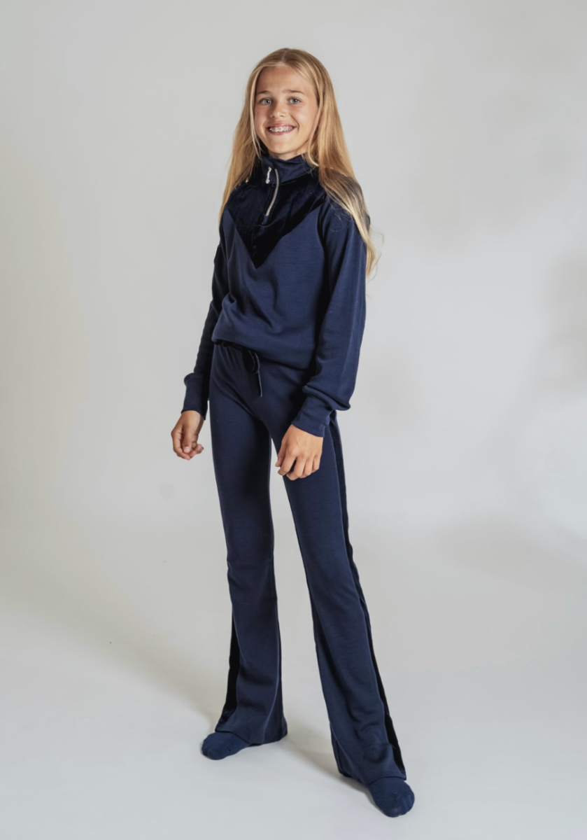 Bilde av WoolLand Sirdal Flare Pants Girl blue ink 98-104