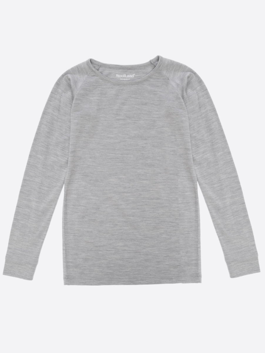 Bilde av WoolLand Sarpsborg Baselayer Set Kids grey 98-164