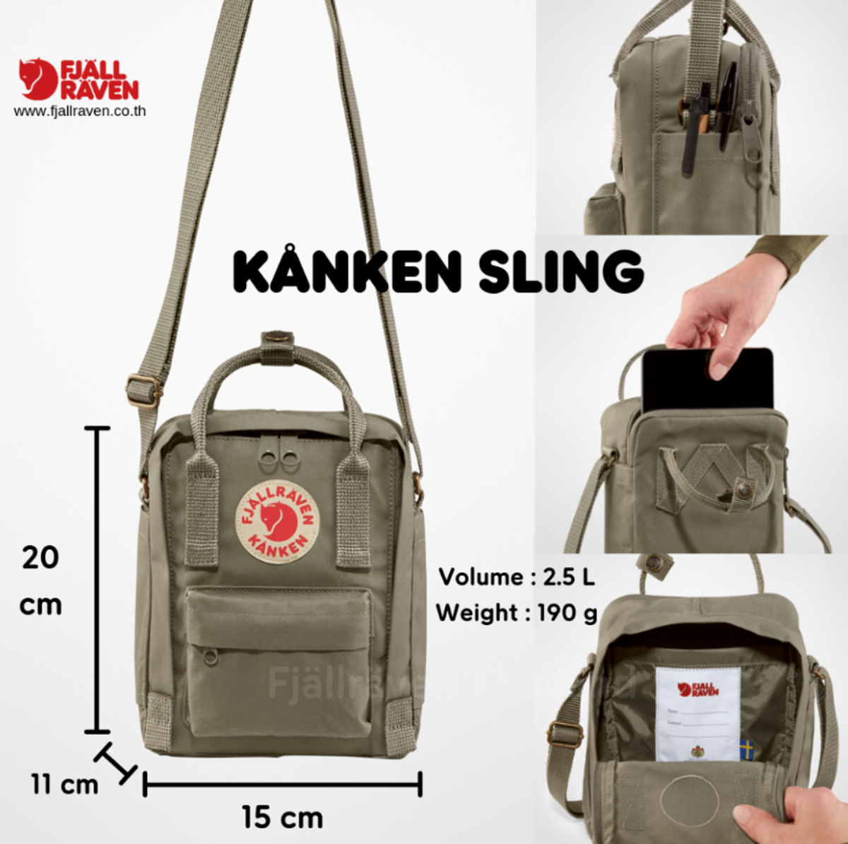 kanken sling fog