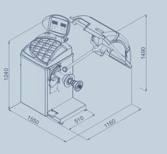 CB67 avbalanseringsmaskin fra nordic lift