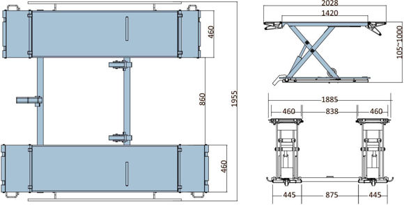 Lavløfter fra Nordic Lift. 3000 kg.