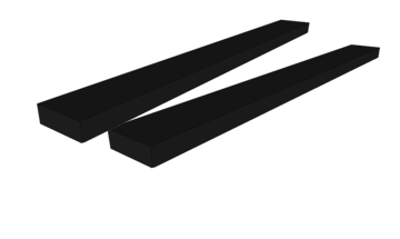 Lange og lave foam pader.  Løfter på hele bilens kanal 1500 x 150 x 50 mm 2stk 