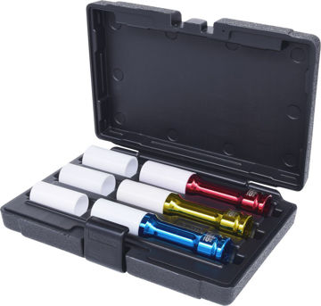 1/2" aluminium kraft-pipenøkkelsett, lang, 6 deler