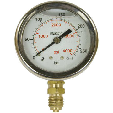 Manometer 63mm - 0-25bar stående
