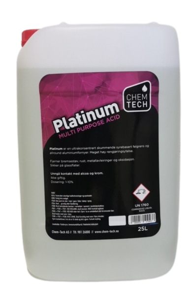 Platinum - Felgsyre - Multifunksjon - Superkonsentrat - 25 liter