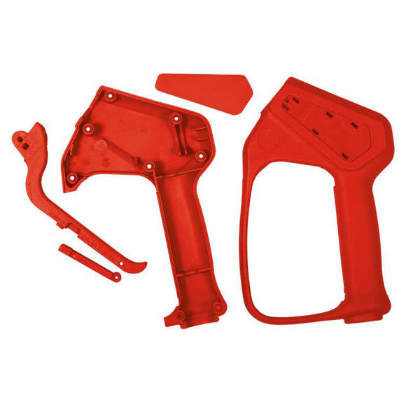 Deksel for pistol- Rød - 2 deler-trigger og emblem