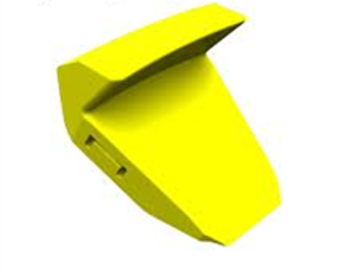 Plast klør for LC887 gul (pak 4stk) Plast klør for LC887 gul (pak 4stk)