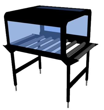 Fyllebur for personbil, uten luftfyller (V.nr. BRAWS11) Sikkerhetsbur. Med brems på siste rulle (ER FC ) ( dekklinje )
