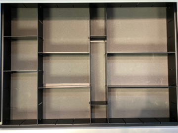 Verktøyinnredning , skillevegger for skuff 12  rom