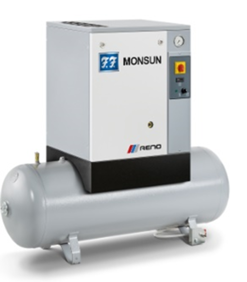 Reno Monsun2 skruekompressor med kjøletørke 2,2kw 1fas 230V 10bar 200ltr tank