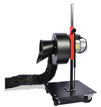 AER ELEMAX mobilt eksosavsug for MC/bil/last/buss. 1.1 kW - 230V 1 fas 10m Ø 150 mm T12K slange