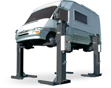 Bobilløfter, storbil løfter, Løftebukker,  bussløfter, lastebil løfter