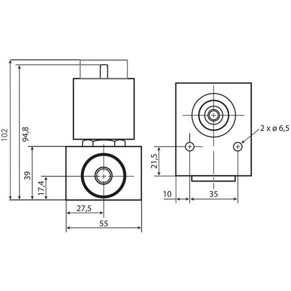 MAGNETVENTIL DANFOSS NESSIE VDTH 1/2 E 2/2 NC 160 BAR