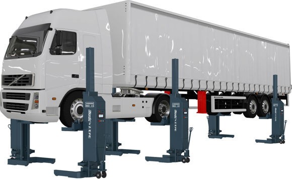 Lastebil løftere mobile, 4stk. 8000kg. Batteridrevet.