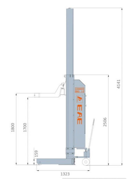 Lastebil løftere mobile, 4stk. 8000kg. Batteridrevet.