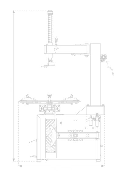 Bilde av Dekkmaskin Brigth BP 810E 1-fas 230V 10"-20" svingarm.SORT