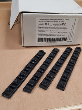 Vis detaljer for Motorsykkel limlodd sort 6x2,5g+6x5g, 100 strip Bilde av Motorsykkel limlodd sort 6x2,5g+6x5g, 100 strip