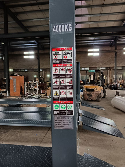JUNHV JH-4P4000N parkeringsløfter 4 tonn 230V 1-fas