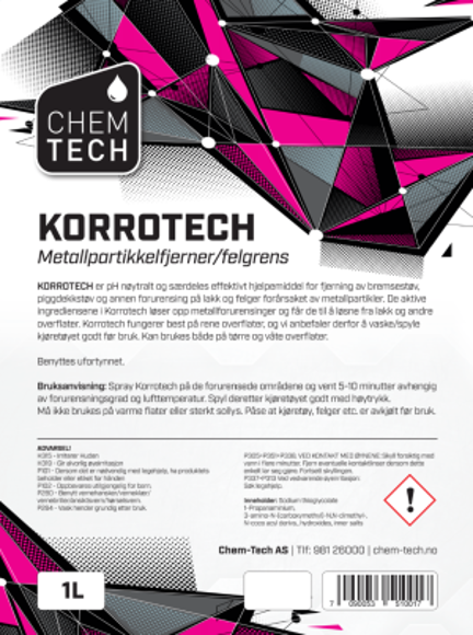 Bilde av Korrotech 1 ltr. PH nøytral felgrens og metallpartikkelfjerner.