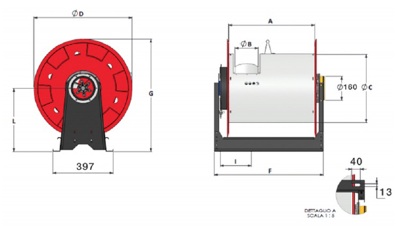 Bilde av AER Eksostrommel storbil ARH 150mm/15m