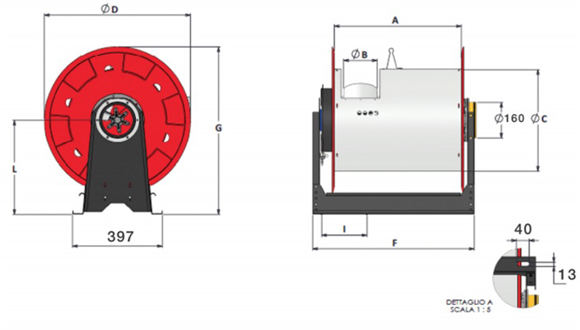 Bilde av AER Eksostrommel MC (motorisert) ARHM 75mm/7,5m