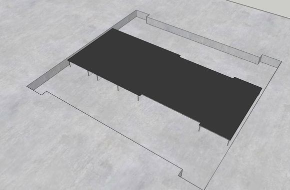 Bilde av EAE MR35 Nedfellingsplate – 6 mm pulverlakkert dråpemetallplate for nedfelling i gulv