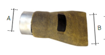 Bilde av AER BKP Eksosmunnstykke i kevlar. Åpning stuss Ø:75mm Slange Ø:75mm