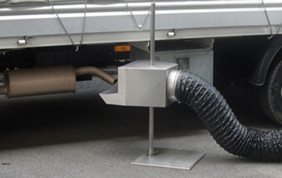 Bilde av AER BRA4 Eksosmunnstykke med gulvstativ. Åpning stuss 270x1700mm Slange Ø:150mm