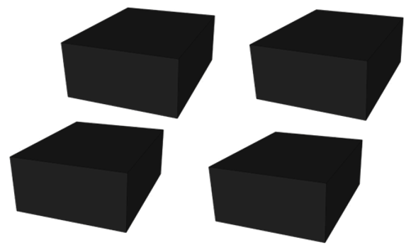 Bilde av Gummipad Myk Kit for sakseløfter 250 x 200 x 100 mm 4stk