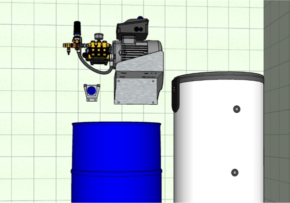 Bilde av EasyClean Electric oppsett med 300ltr/15kW + 150bar/21ltr motorpumpe