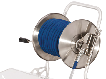 Bilde av "Manuell slangetrommel -rustfri- kapasitet 40mtr. slange - 3/8"" inng. passer Easyclean Maxima"
