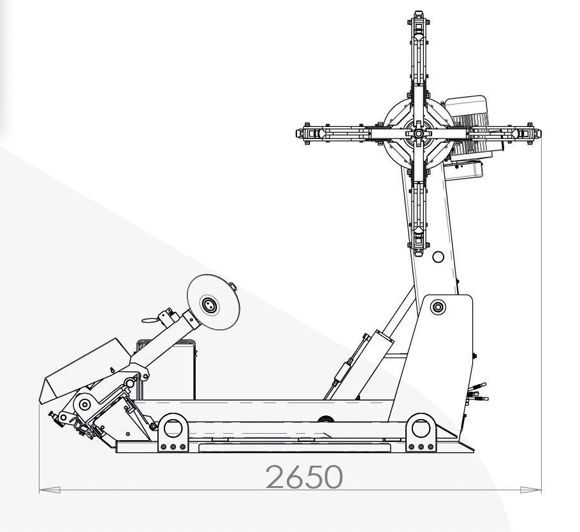 Bilde av Dekkmaskin Brigth BP 595 anlegg 14-60" hjul dia 2900mm. hjul bredde 1700 mm.max vekt 2500 kg 400V