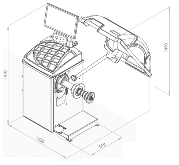 Bilde av Balansemaskin Brigth BP 75  Personbil