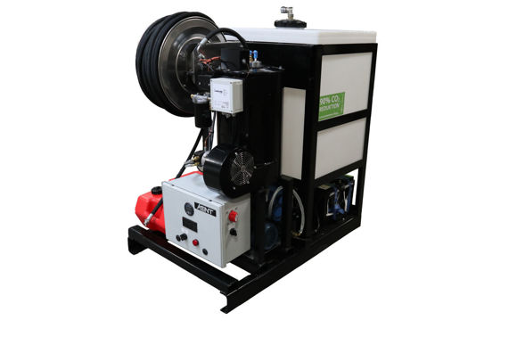 Bilde av Easyclean/KE HWE Batteridrevet maskin for fjerning av ugress-damp - 10ltr/10bar - dieselbrenner eco- HWE1010ST.1.1.8.0.CF- m/360lt tank og 50mtr. trommel