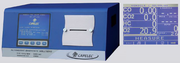 Bilde av CAP3201EX-G 4 avgassmåler bensin. Printer, temp.sen, rpm sen