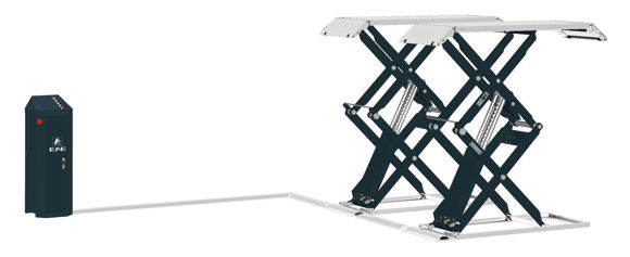 Bilde av 6501 Sakseløfter - 230/400 volt 3-Fas Galvanisert plattform og bunnplate