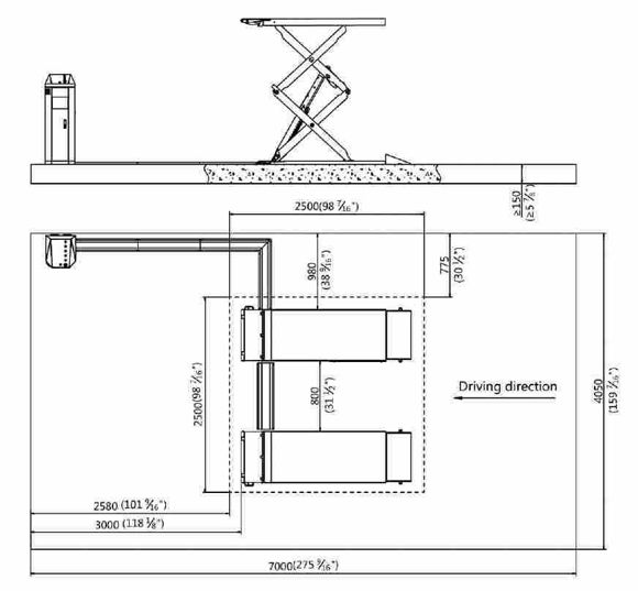 Bilde av 65A Sakseløfter - 4.Tonn. 3-fas 230/400 volt