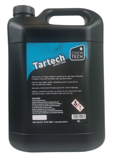 Bilde av Tartech 5 ltr. Petrokjemisk avfetting. Brukes ufortynnet - NETTOPRIS