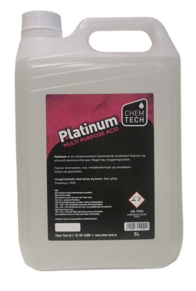 Bilde av Platinum5ltr.  Felgsyre - Multifunksjon - Superkonsentrat. Dos: max 25%